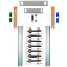 Kit Barramento Bifásico 225A para 28 Circuitos com Termo Retrátil