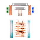 Kit Barramento Bifásico 80A para 16 Circuitos com Placa de Policarbonato