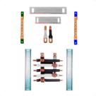 Kit Barramento Bifásico Isolado 100A para 10 Circuitos com Placa de Policarbonato