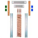 Kit Barramento Trifásico 150A para 60 Circuitos com Placa de Policarbonato