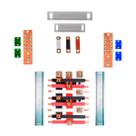 Kit Barramento Trifásico Isolado 225A para 16 Circuitos com Placa de Policarbonato