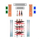 Kit Barramento Trifásico Isolado 80A para 18 Circuitos com Placa de Policarbonato