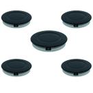 Kit Base Bacia Difusor Queimador + Espalhador Tampinha Fogão Cooktop Fischer 5 Bocas 1642 Modelo Novo Fit Line 26343