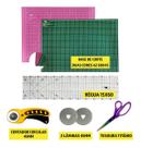 Kit Base De Corte 60x45 Duas Cores Verde Rosa Régua 15x60 Tesoura de Titânio Cortador 45mm 2 Laminas Kit Base De Corte 60x45 Duas Cores Verde Rosa Régua 15x60 Tesoura de Titânio Cortador 45mm 2 Laminas