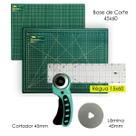 Kit Base De Corte A2 Apoio de Mesa 60x45 Régua de Acrilico 15x60 Cortador Circular 45mm + 1 Disco Kit Base De Corte A2 Apoio de Mesa 60x45 Régua de Acrilico 15x60 Cortador Circular 45mm + 1 Disco