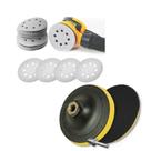 Kit Base Disco de Lixa com 10 Disco de Lixa Branco 150mm Grão 120 Kit Base Disco de Lixa com 10 Disco de Lixa Branco 150mm Grão 120