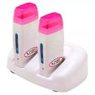 Kit Base Dupla com 2 Aparelho Aquecedor de Cera Roll On Bivolt Mega Bell