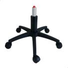 Kit Base Estrela Diret/presid+pistão Preto+rodízio Nylon