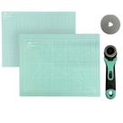 Kit Base Placa de Cortar Tecido Papel Apoio de Mesa A2 45 x 60 + Cortador Disco 45mm + 1 Lamina de Reposição
