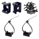 Kit básico de suportes com zíper para cabos, tipo de selim HS, com laços de 6 polegadas