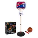 Kit Basquete Infantil Tabela Cesta Pedestal Ajustavel Até 170cm Zippy Toys Brinquedo Kids Basketball 2 Em 1 Com Bola