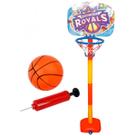 Kit Basquete Tabela Aro Bola E Inflador Brinquedo Infantil Criança