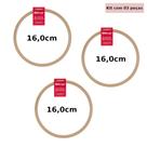 Kit Bastidor de Madeira 16cm Nurge Sem Tarracha C/3