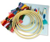 Kit Bastidores Completo Bordado Ponto Cruz - Iniciantes Nybc