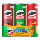 Kit Batata Pringles Combo da Torcida Pringols Sabores Churrasco Creme e Cebola Original 322g