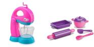 Kit batedeira panelinha brinquedo forma cozinha faz de conta