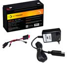 Kit Bateria 6V 12ah GetPower + Carregador + Chicote