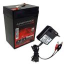 Kit Bateria 6V 4,5ah Unipower + Carregador - Moto Elétrica
