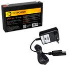 Kit Bateria 6V 8,5ah GetPower DC + Carregador - Brinquedos