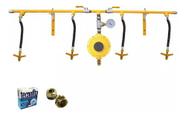 Kit Bateria Central Gás Para 4 Botijões P13 Regulador 12kg