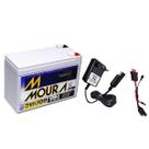 Kit Bateria Selada 12v 9ah Moura + Carregador + Chicote