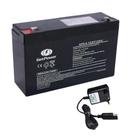 Kit bateria selada 6V 12ah + carregador 6v 900mah bandeirantes
