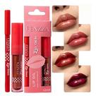 Kit Batom Gloss Lip Oil + Contorno Labial Fenzza Cores - Fenzza Make UP
