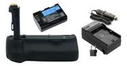 Kit Battery Grip BG-E13 + 1 Bateria LP-E6 MemoryTec + Carregador Compatível com Canon EOS 6D