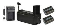 Kit Battery Grip VG-A6300 + 2 Baterias NP-FW50 MemoryTec + Carregador compatível com Sony A6300 / A6000