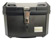Kit Bau Moto Bauleto Traseiro 45l Base Plástico Com Encosto