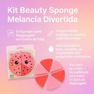 Kit Beauty Sponge Melancia 6 Esponjas Divertidas para Maquiagem Profissional