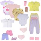 Kit Bebê 19 Peças Enxoval Completo Unissex Body Curto Longo Mijão