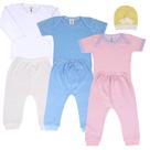 Kit Bebê 8 Peças Body Mijão Algodão Enxoval Completo Kit Bebê 8 Peças Body Mijão Algodão Enxoval Completo