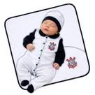 Kit Bebê Corinthians Macacão Manta e Gorro Plush - Oficial Kit Bebê Corinthians Macacão Manta e Gorro Plush - Oficial