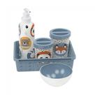 Kit bebe higiene com 5 peças bichinhos menino - Plasútil Kit bebe higiene com 5 peças bichinhos menino - Plasútil