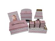Kit Bebe Higiene Rose Decoração Infantil Rose Maternidade