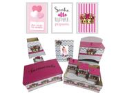 Kit Bebe Higiene Urso Bebe Decoração Com Trio De Quadros