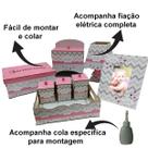 Kit Bebe Quarto Menina Decoração Nuvem Berço Adesivado Mdf