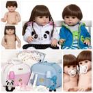 Kit Bebe Reborn Gêmeos Menina Pandinha Com Bolsa Pode Banho Kit Bebe Reborn Gêmeos Menina Pandinha Com Bolsa Pode Banho