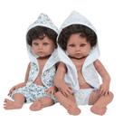 Kit Bebê Reborn Gêmeos Saída de Banho Pandinha e Coelhinho Kit Bebê Reborn Gêmeos Saída de Banho Pandinha e Coelhinho