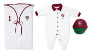 Kit Bebê Saída Maternidade Fluminense Branco - Torcida Baby Kit Bebê Saída Maternidade Fluminense Branco - Torcida Baby