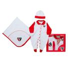 Kit Bebê São Paulo Macacão Manta e Gorro Malha Oficial Kit Bebê São Paulo Macacão Manta e Gorro Malha Oficial