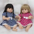 Kit Bebe Tipo Reborn Gêmeas Princesas Cabelo Longo + Itens