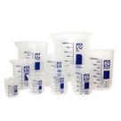 Kit Becker Plástico Graduado Bequer 50ml 100ml 150ml 250ml 400ml 600ml 1000ml 2000ml 4000ml