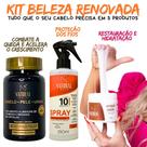 Kit Beleza Renovada Combate a Queda de Cabelo Hidratação Profunda Protetor Termico Crescimento