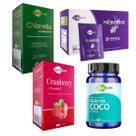 Kit BemEstar QualyNutri 4 Itens Algas Verdes Mix de Fibras Cranberry Óleo de Coco