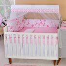 Kit Berço Americano 13 pcs para Bebê Menina Borboleta