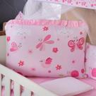 Kit Berço Americano 13 pcs para Bebê Menina Borboleta