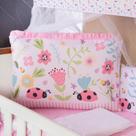 Kit Berço Americano 13 pcs para Bebê Menina Flores