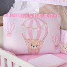 Kit Berço Americano 13 pcs para Bebê Menina Ursa Baloeira